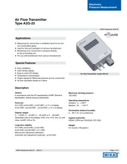 Data sheet A2G-25 - WIKA Instrument, LP