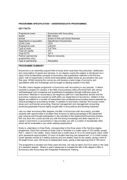 Economics with Accounting - City, University of London