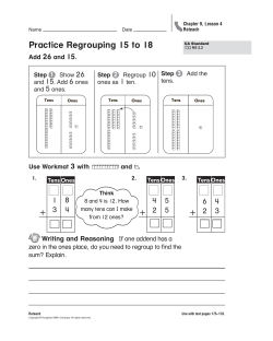 Practice Regrouping 15 to 18