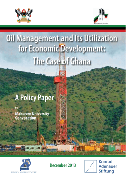 Oil Management and Its Utilization for Economic Development: The