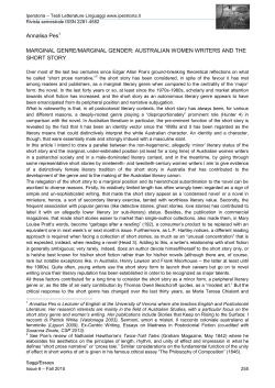 AUSTRALIAN WOMEN WRITERS AND THE SHORT