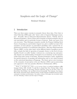 Anaphora and the Logic of Change