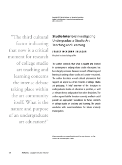 Studio Interior: Investigating Undergraduate Studio Art Teaching and