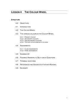 LESSON 4 THE COLOUR WHEEL