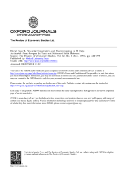 Moral Hazard, Financial Constraints and Sharecropping