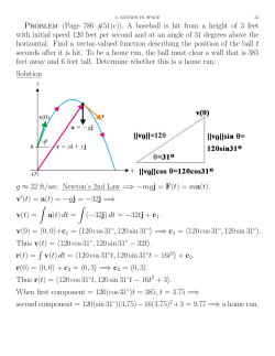 Problem (Page 786 #51(c)). A baseball is hit from a height of