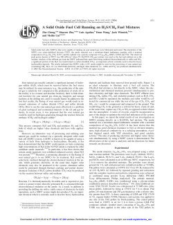 A Solid Oxide Fuel Cell Running on H2S/CH4 Fuel