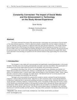 Constantly Connected: The Impact of Social Media
