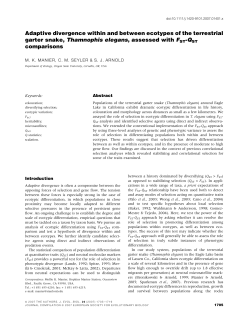 Adaptive divergence within and between ecotypes of the terrestrial