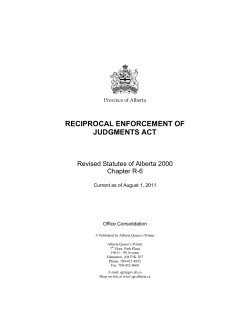 reciprocal enforcement of judgments act