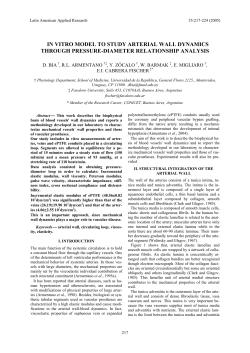 IN VITRO MODEL TO STUDY ARTERIAL WALL DYNAMICS
