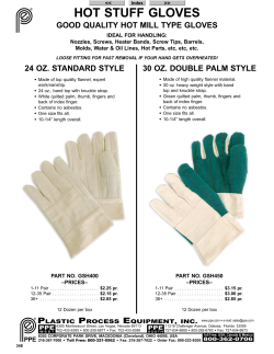 hot stuff gloves - Plastic Process Equipment