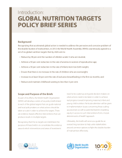 global nutrition targets policy brief series
