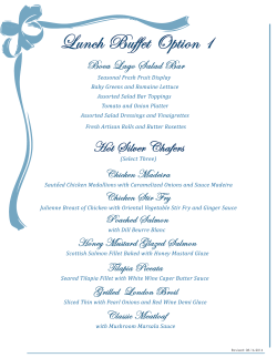 Banquet Lunch