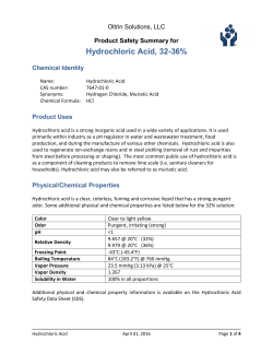 Hydrochloric Acid, 32-36% - Trinity Manufacturing, Inc.