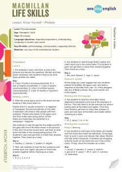 Know Yourself &ndash; Phobias