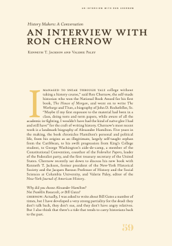 An Interview with Ron Chernow