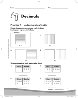Decimals - Bloomer School District