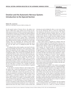 Emotion and the Autonomic Nervous System