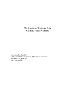 The Cuisine of Southeast Asia and Vietnam