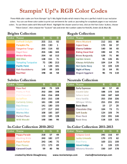 RGB Color Codes Stampin` Up! 2010-11