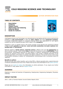 cold regions science and technology
