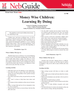 Money Wise Children: Learning By Doing
