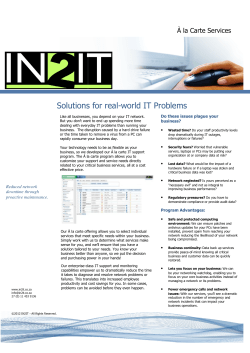 Solutions for real-world IT problems