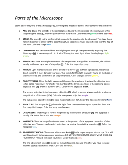 Parts of the Microscope - Choctawhatchee Basin Alliance