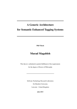A Generic Architecture for Semantic Enhanced