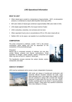 Additional LNG Operational Information