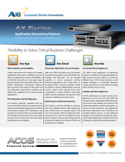 64-bit AX Series Application Delivery Controller Data Sheet
