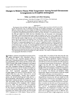 Changes in Relative Fitness With Temperature Among