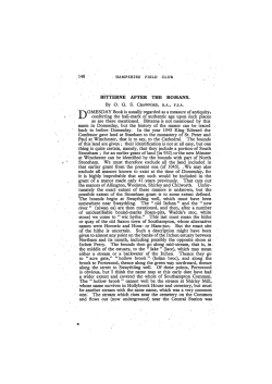 BITTERNE AFTER THE ROMANS. DOMESDAY Book is usually