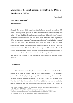 An analysis of the Soviet economic growth