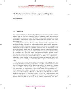 The representation of events in language and