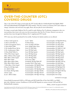 Over-the-COunter (OtC) COvered drugs