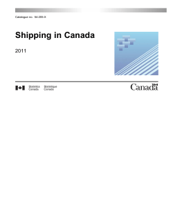 Shipping in Canada 2011