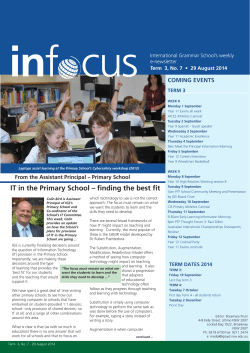 IT in the Primary School &ndash; finding the best fit