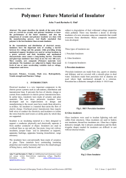 Polymer: Future Material of Insulator