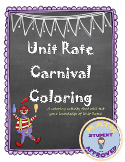 A coloring activity that will test your knowledge of Unit Rates!