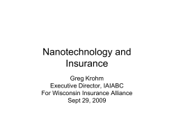Nanotechnology and Insurance - Wisconsin Insurance Alliance