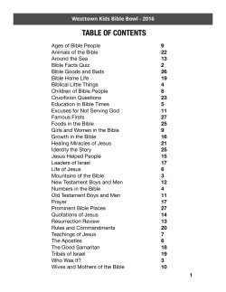 bible bowl questions
