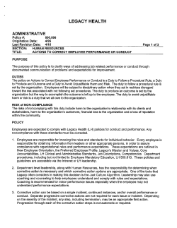 Legacy Policy 500.506 - Oregon Nurses Association