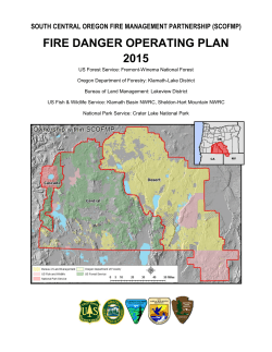 (scofmp) fire danger operating plan 2015