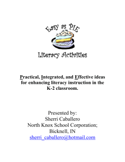 Literacy Activities - Reading Recovery Council of North America