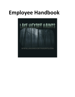 Employee Handbook - Lake Hickory Haunts