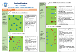 Session Plan One U6/ 8 Football