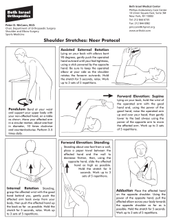 Shoulder Stretches: Neer Protocol