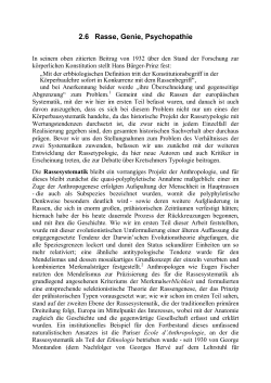 2.6 Rasse, Genie, Psychopathie